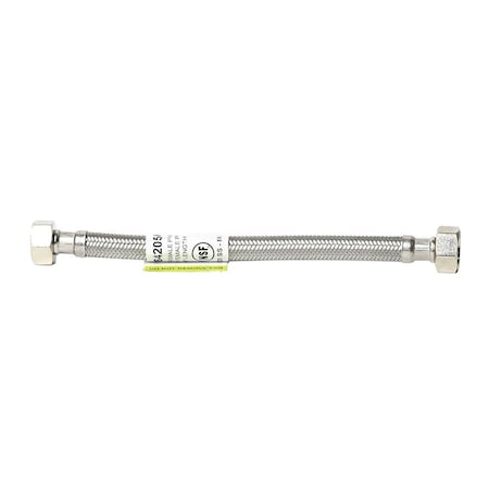 Thrifco Plumbing 1/2 Inch FIP x 1/2 Inch FIP x 9 Inch Long Stainless Steel Riser 4401418